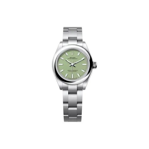 ROLEX Автоматический Механический Movement Женские Oyster Perpetual Часы 28 мм Зеленые