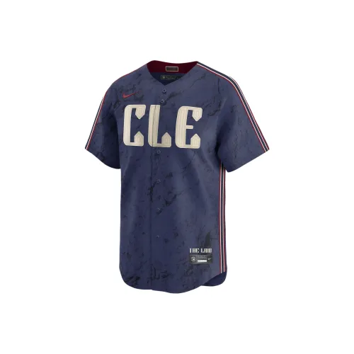 nike x MLB Shane Bieber Cleveland Guardians Городской Connect Бейсбольная куртка Мужской Морской синий