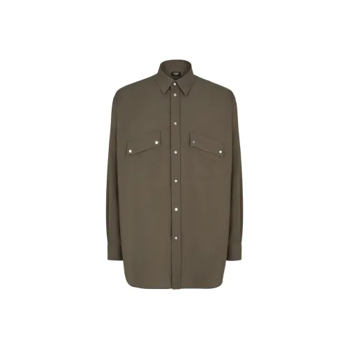 FENDI FW24 Куртки и Пальто Мужской Зеленый