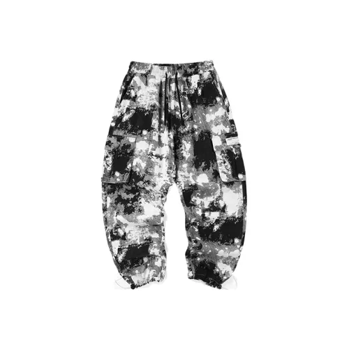 XXGOGO Повседневные брюки Унисекс Черный Серый