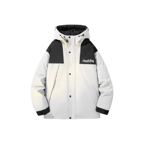 TEPOR Down Jacket Unisex Light Gray ТЕПОР Пуховик Унисекс Легкий Серый
