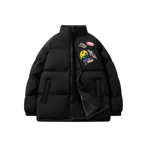 BOBBY ABLEY Хлопковый пуховик унисекс темно-синий