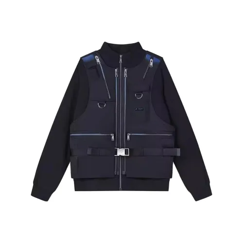 FILA FUSION X TEAM WANG дизайн Куртки Пальто Унисекс Глубокий Черный