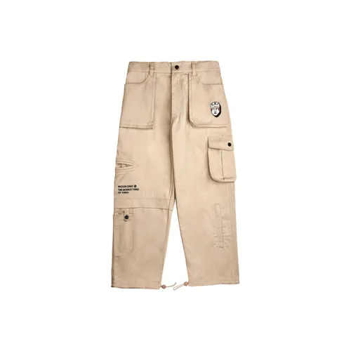 WOOKONG Повседневные брюки Мужские Хаки