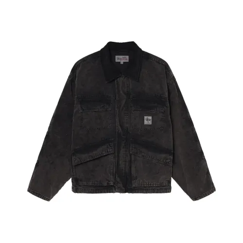 Stussy Праздник FW23 SHOP Куртка Спрей Краситель Холст Куртка Унисекс
