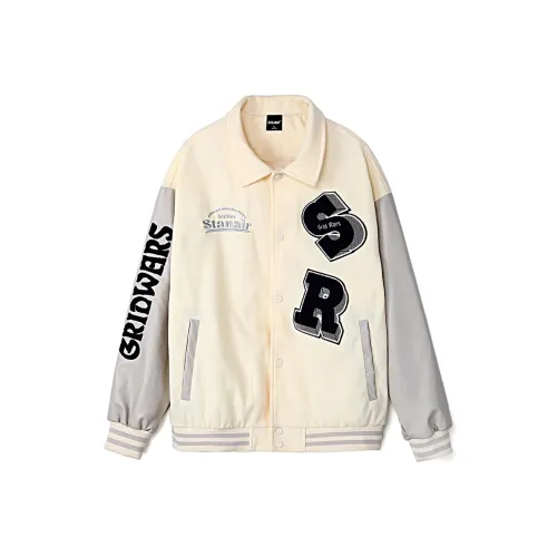 STANAIR Letter Embroidered Oversized Baseball Jacket Unisex STANAIR Письмо Вышитое Oversized Бейсболка Унисекс