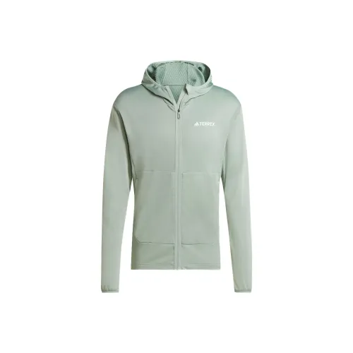 Adidas XPERIOR Светлый Флис С капюшоном Куртка Куртки Пальто Мужской Пыльно-зеленый