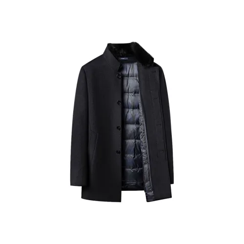 PIERRE CARDIN Пальто Мужское Темно-синий