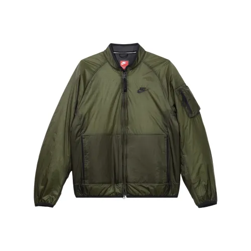 Nike Хлопковый пуховик Мужской Хаки зеленый