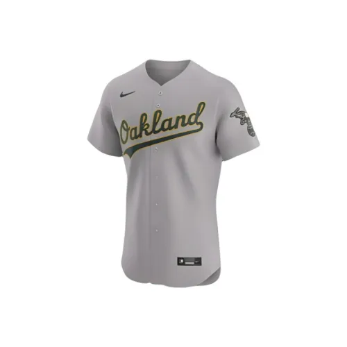Nike Dri Fit Oakland Athletics Бейсбольная куртка Мужская Серого цвета