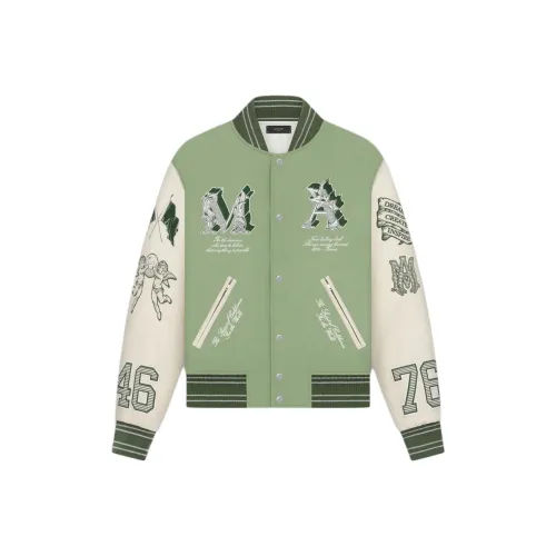 AMIRI Ma Angel VARSITY Куртка Baseball Jacket Мужская Зеленая