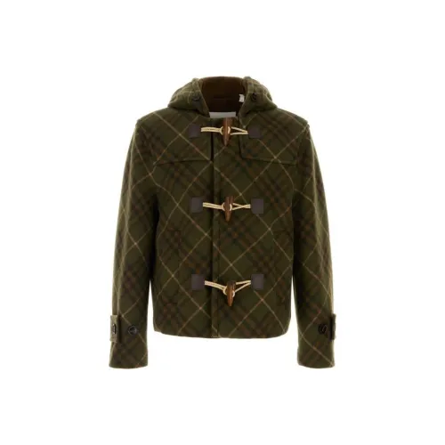 Burberry Пальто Мужское Оливково-Зеленое