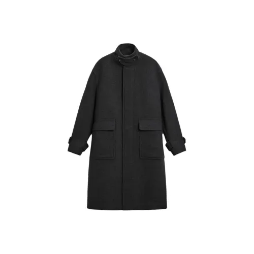 ZARA Мужское пальто угольно-серого цвета