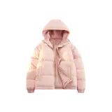 Розовый хлопковый пуховик с капюшоном [BM06]