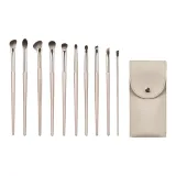 10 шт. Позолоченные кисти для макияжа [Портативная сумка для кистей]