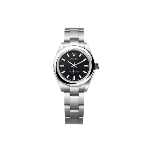 ROLEX Автоматический Механический Movement Женские Oyster Perpetual Часы 28 мм Черные