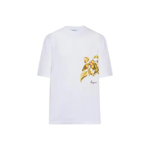 Ferragamo SS24 T Рубашка Мужская Белая