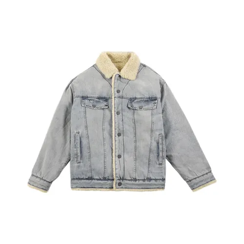 BLUESFLY Velvet Feel Coat Men's Light Blue