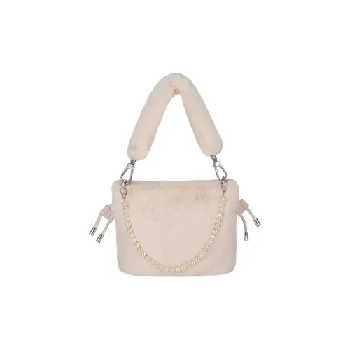 AJIDOU Ткань Сумка через плечо Сумка на плечо Средняя Женская Белая