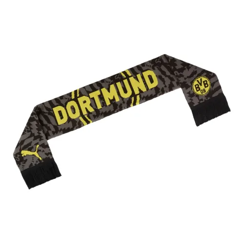 PUMA Акриловые Вязаные Шарфы Унисекс Черный