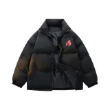 Чёрный воротник-стойка - красное пламя