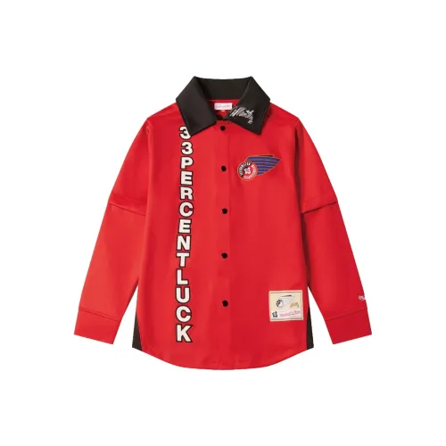 Mitchell Ness JEFF HAMILTON X 33 Co Бренд Красная Унисекс Куртка
