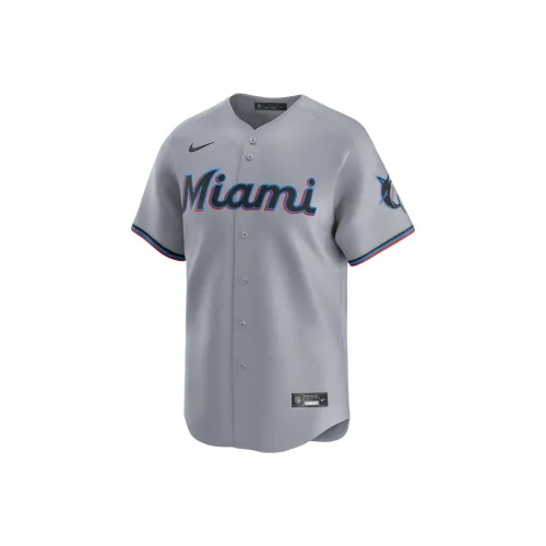 nike Jazz Chisholm Jr. Miami Marlins Бейсбольная куртка Мужская Серый