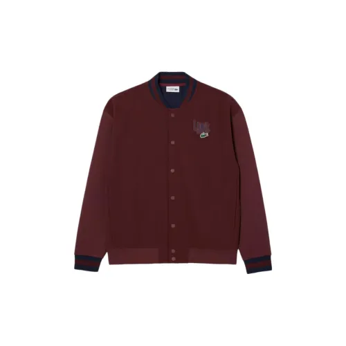 LACOSTE Бейсбольная куртка Мужская Бордовый Красный