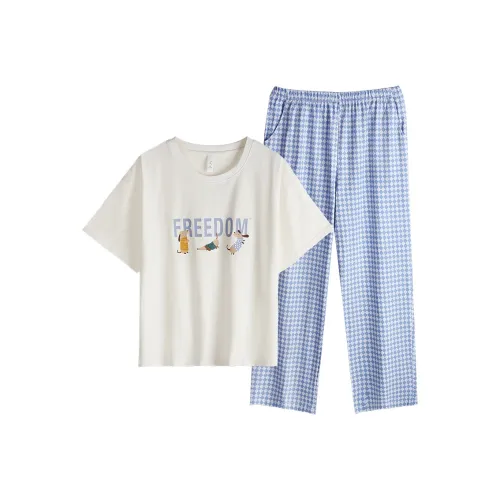 Xuan Liang Pajama Комплект Женский Текучий Облачный Белый