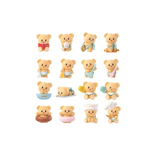 TOP TOY Butter Bear Baking Expert Коллекция Голова медведя Слепые коробки Один Mystery Коробка Целая коробка 6 шт