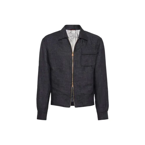 BRUNELLO CUCINELLI Midnight Blue Мужские Куртки