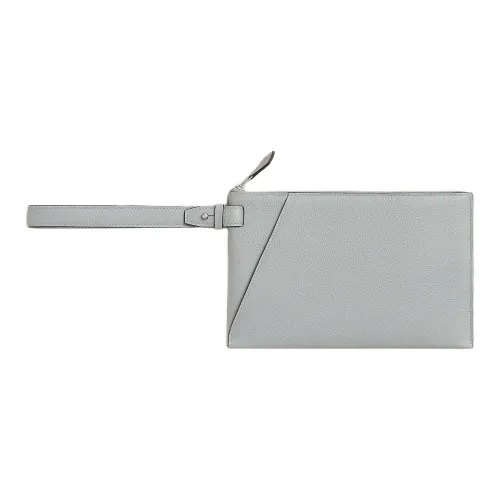 HERMES Cabavertige Коровья кожа Togo Клатч Мужской 8U BLEU Ледниково-голубой