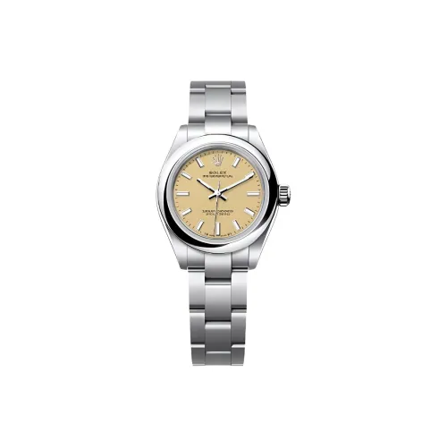ROLEX Автоматический Механический Movement Женские Oyster Perpetual Часы 28 мм Бежевые