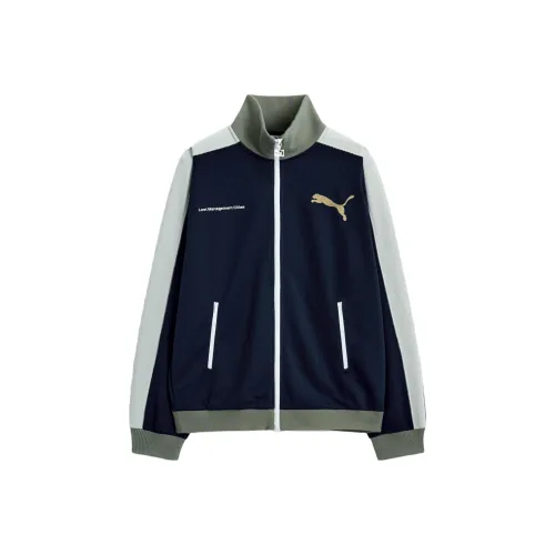 PUMA X LMC Коллаборация Джерси TRACK TOP Куртка Мужская Морской Синий