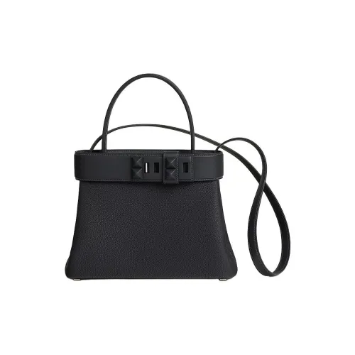 HERMES Medor Коровья кожа Togo с Swift кожа Сумка через плечо Сумка Женская Темно-синий