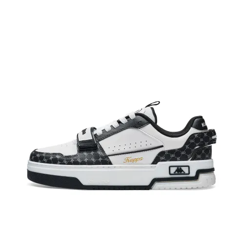 KAPPA ALPHA Slip-resistant Abrasion-resistant Low-top Skateboard Shoes Unisex White Black Кроссовки KAPPA ALPHA с низким верхом устойчивые к скольжению и износу унисекс белые и черные