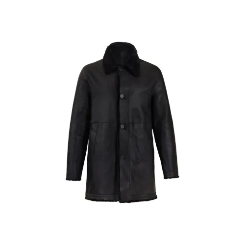 Ferragamo Черное Мужское Пальто