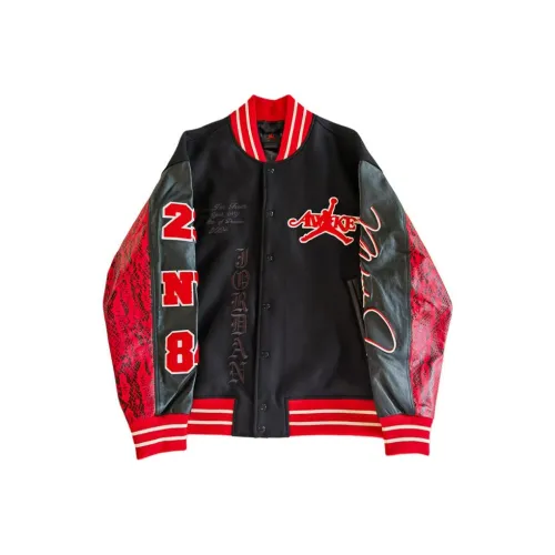 Джордан AWAKE NY Co Бренд Бейсбольная куртка Унисекс Черный