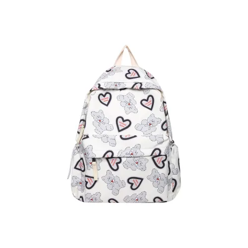 PULEWEI Нейлон Рюкзак Стандартный Женские Белый Heart Bear