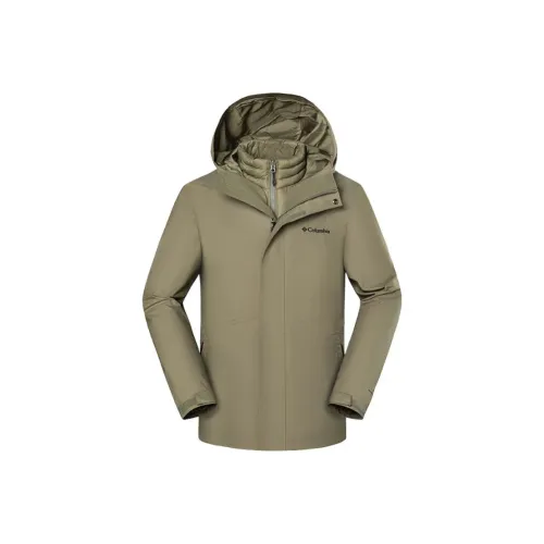 Columbia совместный бренд Поход Водонепроницаемый Ветрозащитный Дышащий Термический Отражающий тепло Ветровка Мужской Зеленый
