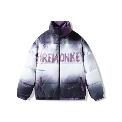 FireMonkey Белый Унисекс Объёмные куртки (пуфы)
