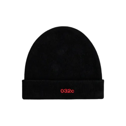 032c Merino Wool Cashmere Beanies Unisex Black