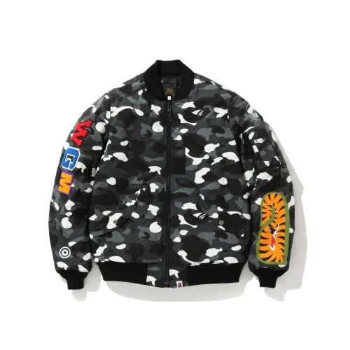 A BATHING APE Бейсбольная куртка Мужская Черная