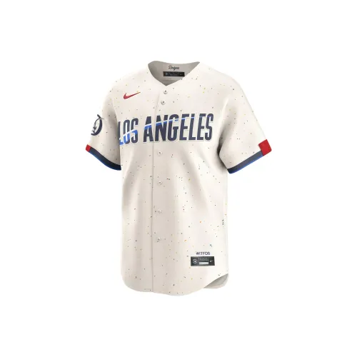 nike X MLB Co Бренд Los Angeles Dodgers Городской Connect Бейсбольная куртка Мужской Крем