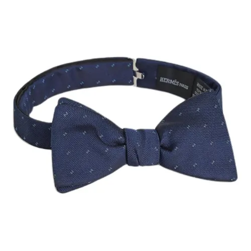 HERMES Тутовый шелк Галстуки Мужской Морской синий