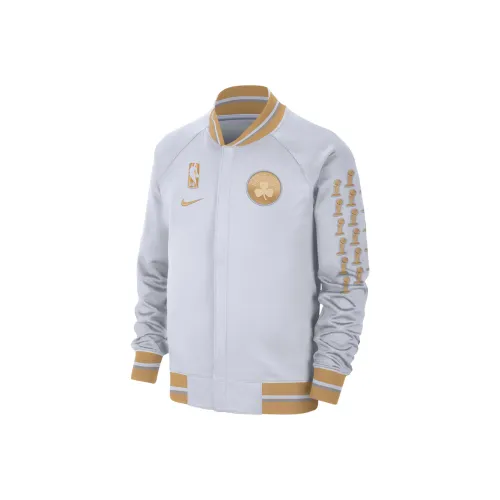 Nike x NBA Boston Celtics Team SHOWTIME Куртка Мужская Белый Золото