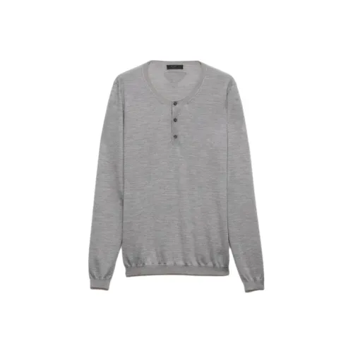 PRADA Кашемир Свитер Мужской Серый