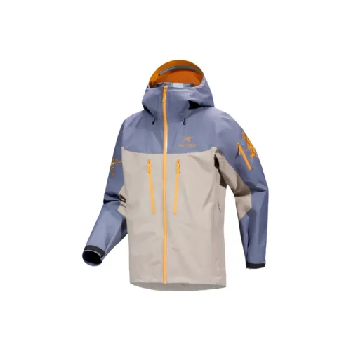 Arcteryx ALPHA SV Ветровка Унисекс Элегантный Коричневый Слоистый Синий Эдзидза Оранжевый