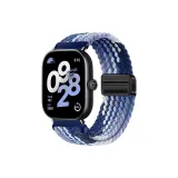 [Магнитная застежка - Вязаная ткань Loop] Черника - Черная пряжка + Черный соединитель