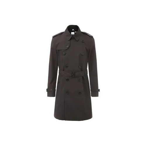 Burberry Тренчкот Мужской Черный Серый
